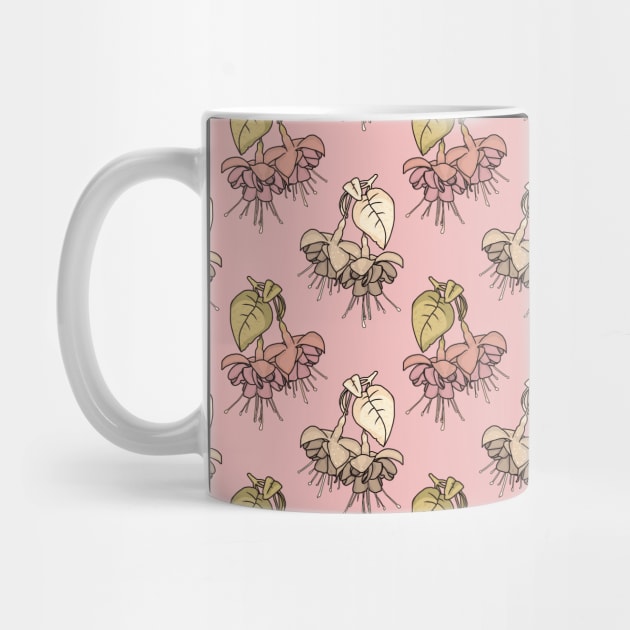 Fuchsia Flowers Pastel Colors by Amalus-files